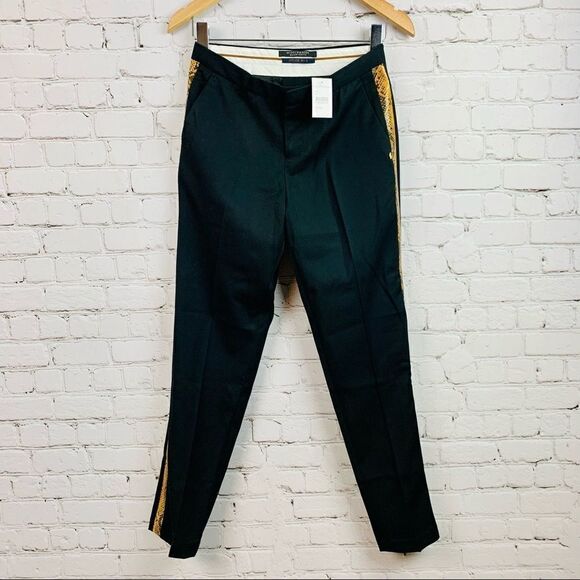 NWT Scotch & Soda Tailored Side Stripe Snake Tuxedo Trouser Pant - Picture 5 of 13
